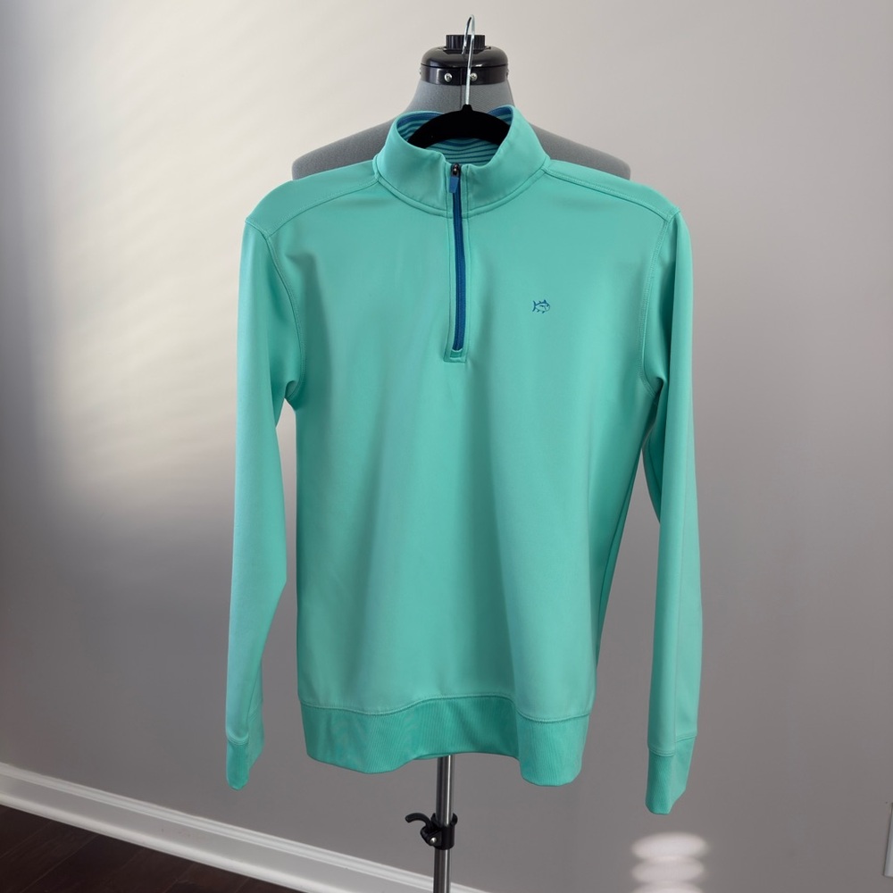 Southern Tide Aqua Mint Quarter-Zip Pullover (XL-16)